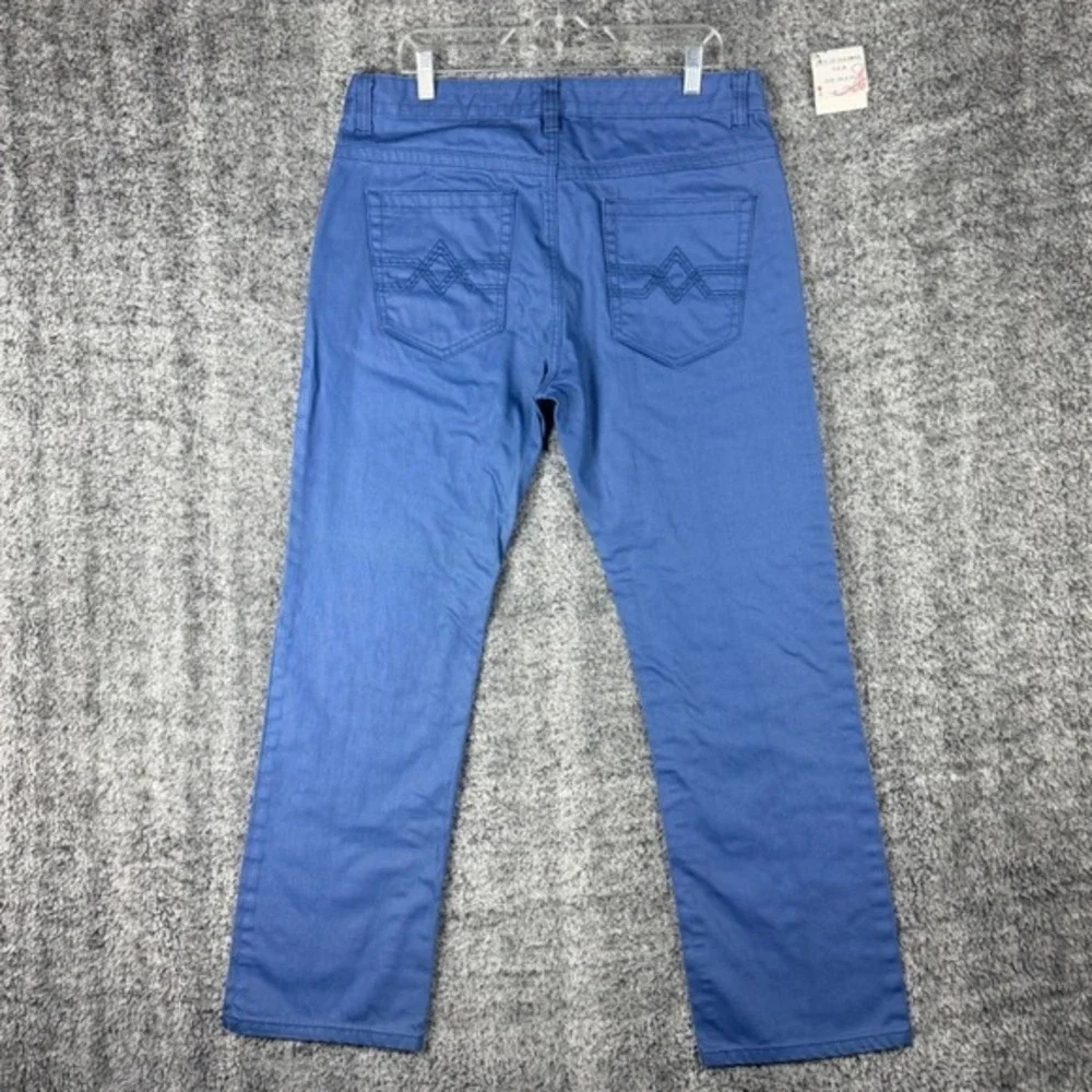 Ace of Diamond USA Mens W36 L30 Blue Straight Leg Cotton Twill Pants Casual